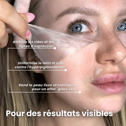 Masque hydratant et illuminant pour la peau au collagène