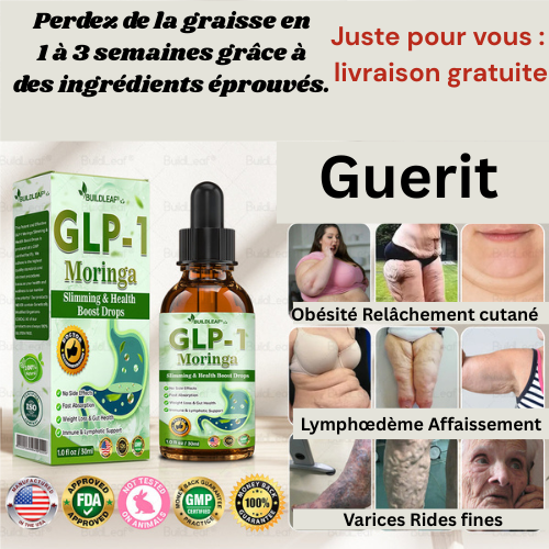 HHVB® GLP-1 Gouttes Minceur à la Moringa ✅ Brûleur de Graisse Naturel pour une Silhouette Affinée et une Santé Optimale