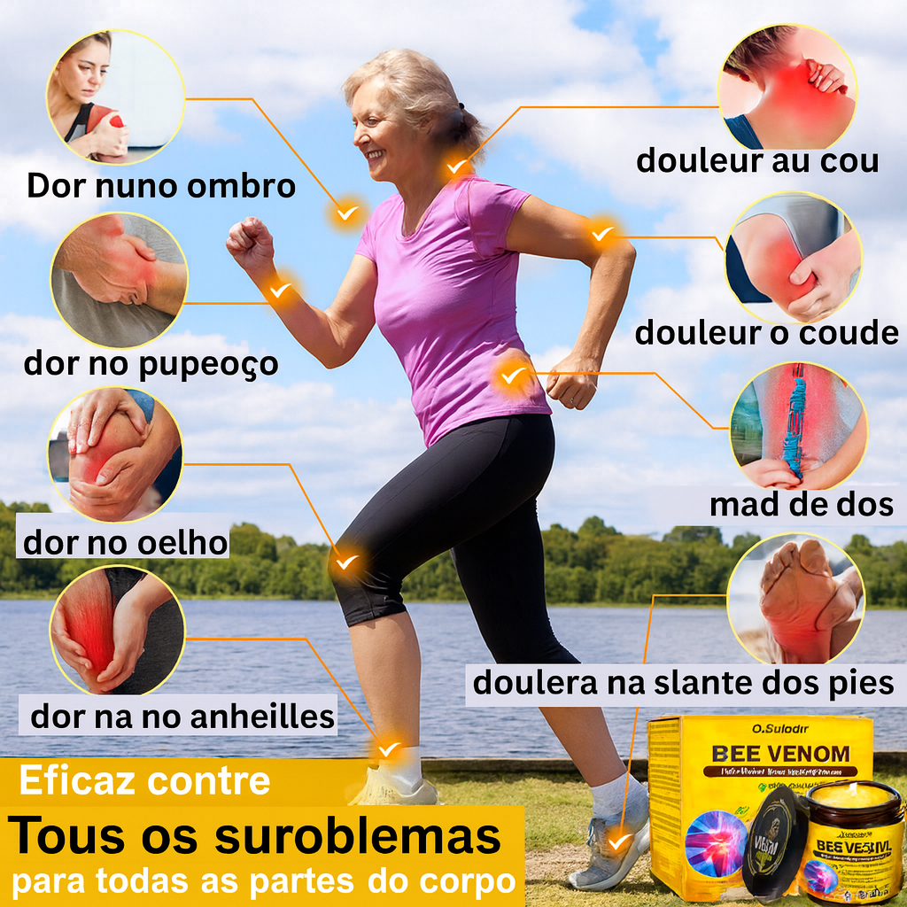 Veneno de abelha – Creme para tratamento da artrite com veneno de abelha