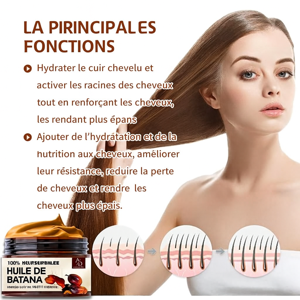 NourishHair Batana Oil - Pour une beauté naturelle de vos cheveux