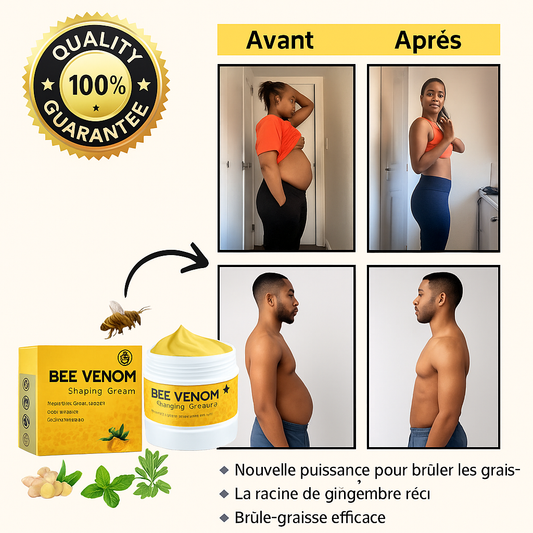 Bee Venom Shaping cream : Sculptez votre corps de rêve avec notre crème – Résultats visibles rapidement !