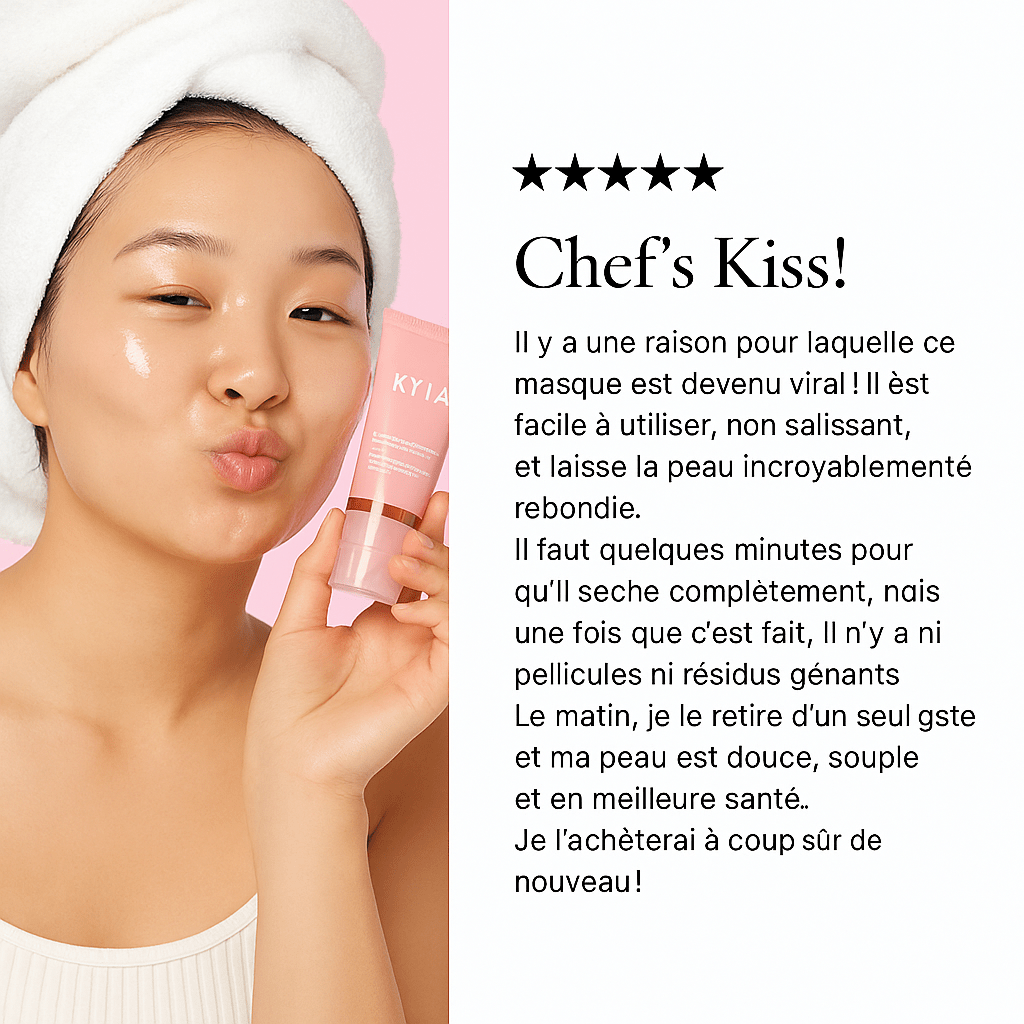 Masque hydratant et illuminant pour la peau au collagène