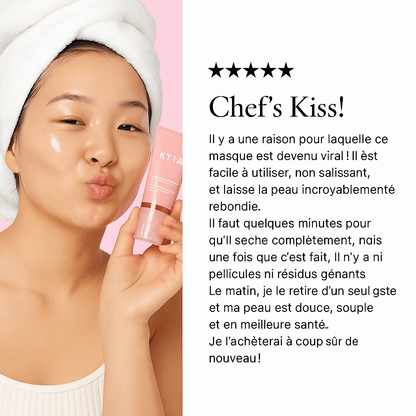 Masque hydratant et illuminant pour la peau au collagène