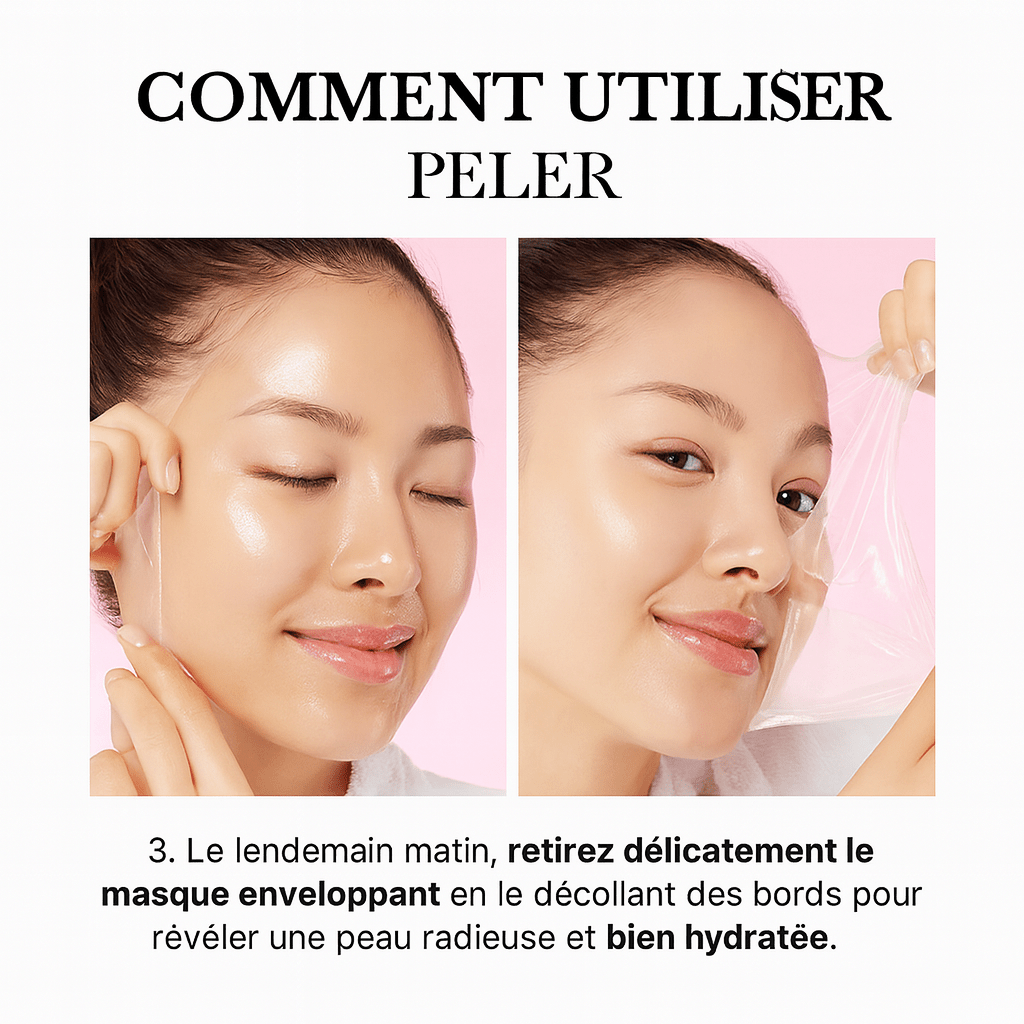 Masque hydratant et illuminant pour la peau au collagène