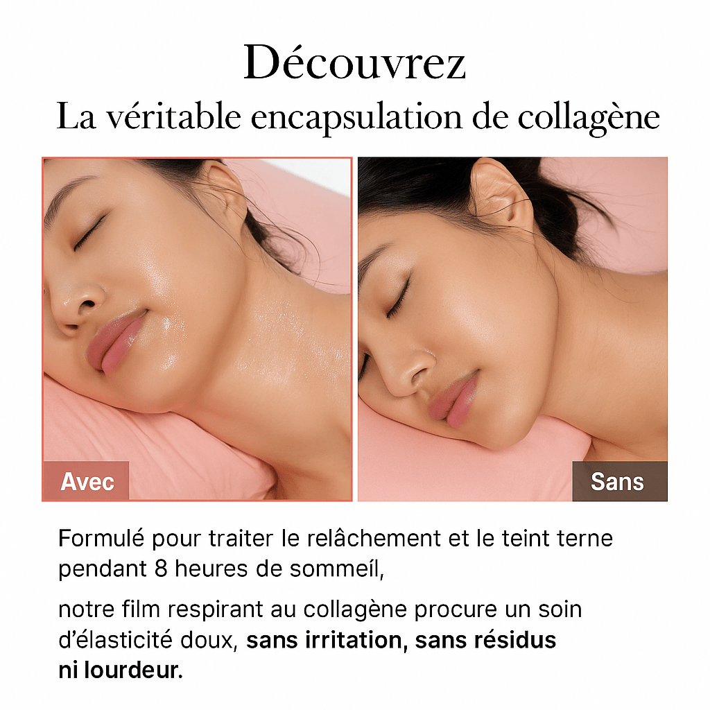 Masque hydratant et illuminant pour la peau au collagène