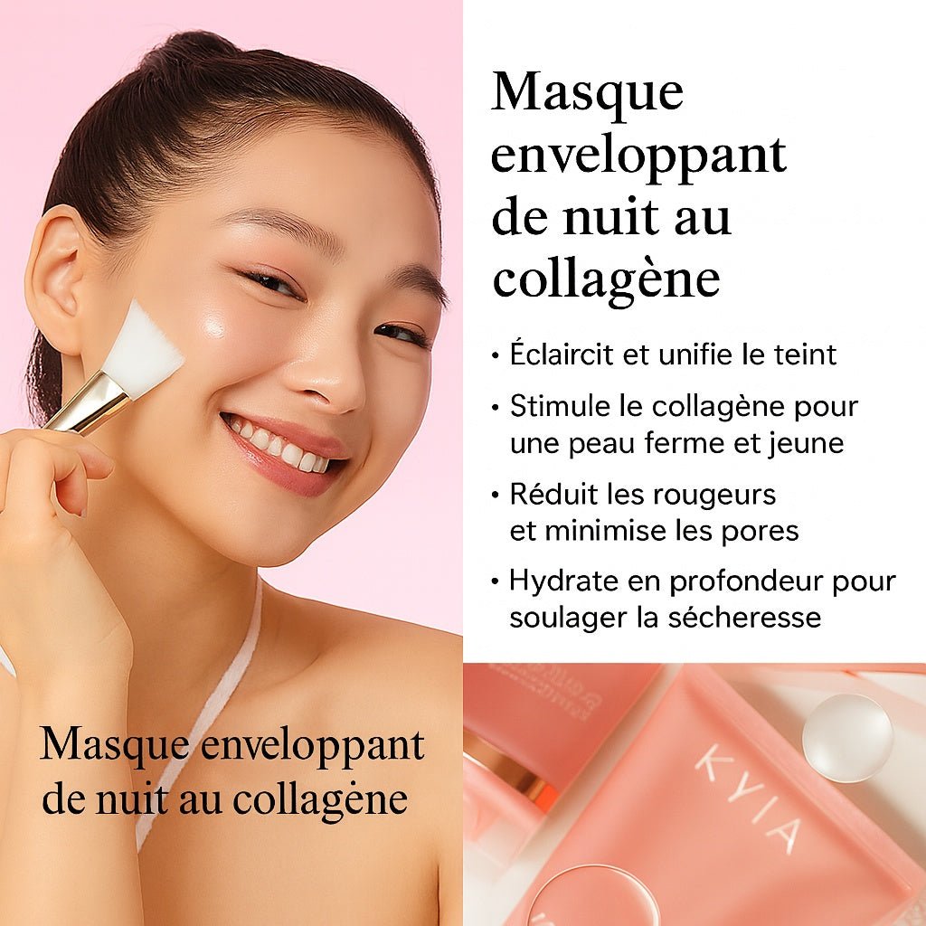 Masque hydratant et illuminant pour la peau au collagène