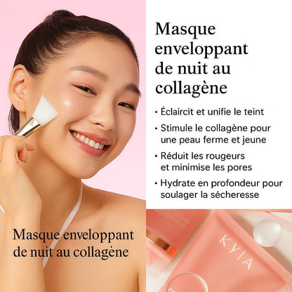 Masque hydratant et illuminant pour la peau au collagène